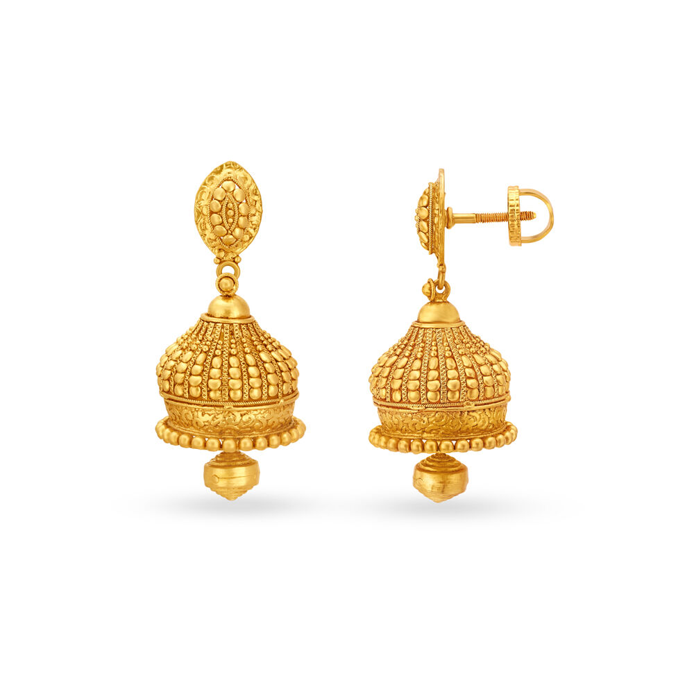 Gold jhumka on sale collection with price