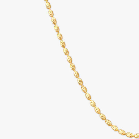 Engraved Link Gold Chain for Men