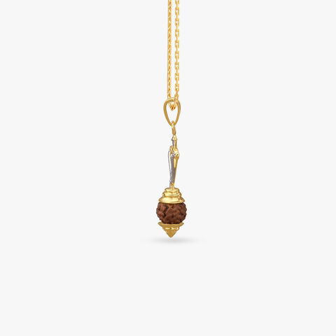 Rudraksha Bow Gold Pendant