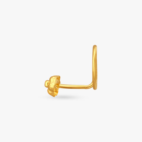 Floral Delight Gold Nose Pin