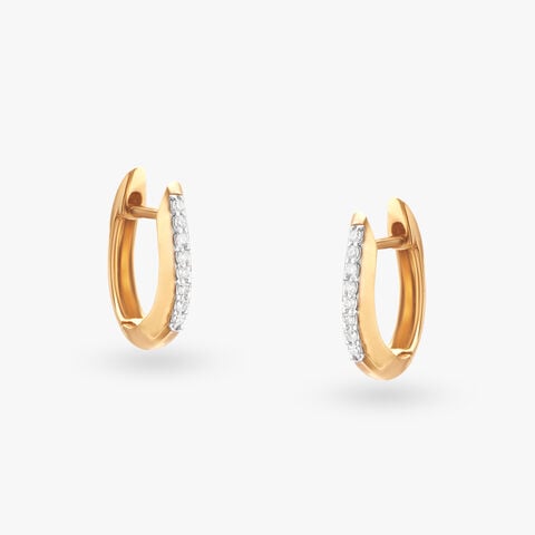 Chic Diamond Hoop Earrings
