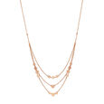 18KT Rose Gold Dreamy Heart Strings And Gorgeous Floral Chain,,hi-res image number null