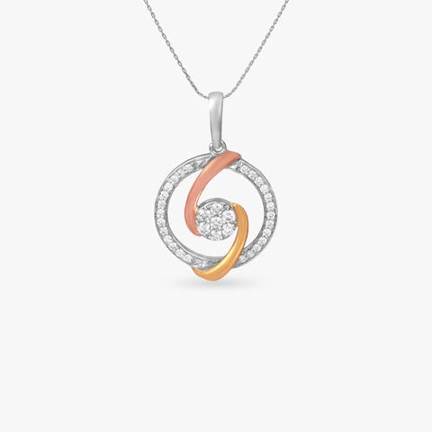 Gilded Vortex Diamond Pendant