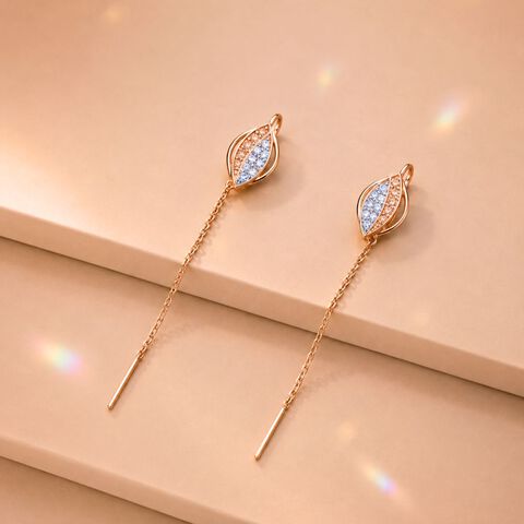 Echo Drift Diamond Drop Earrings