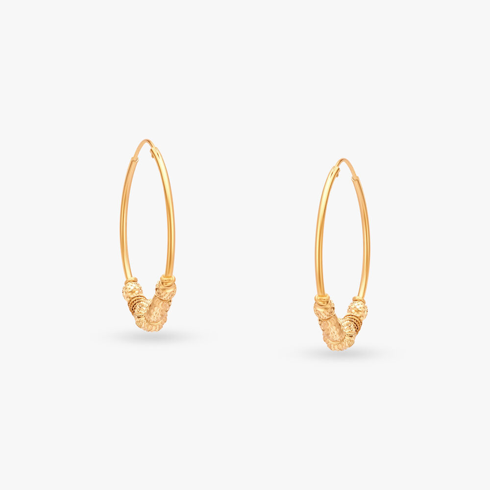 Simple gold hoop earrings designs with price 2025