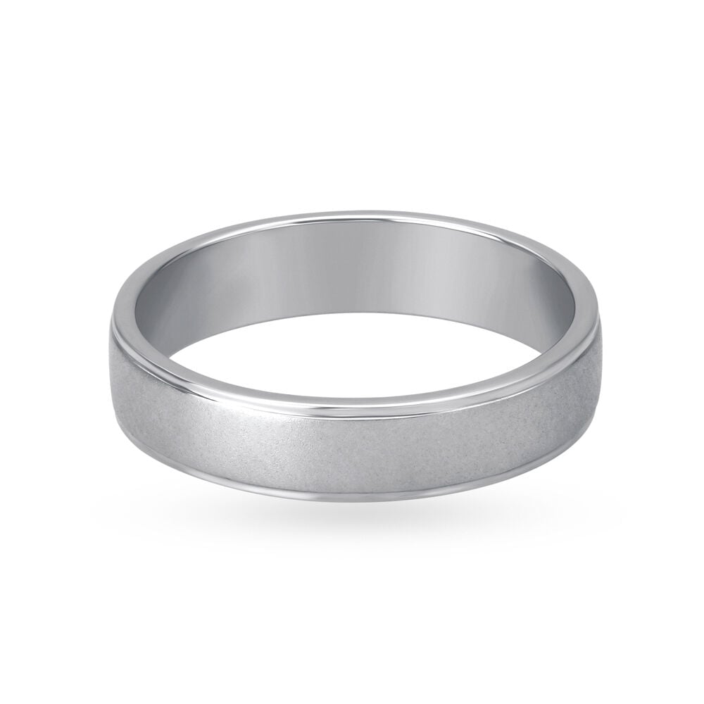 Classy Ridged Platinum Ring