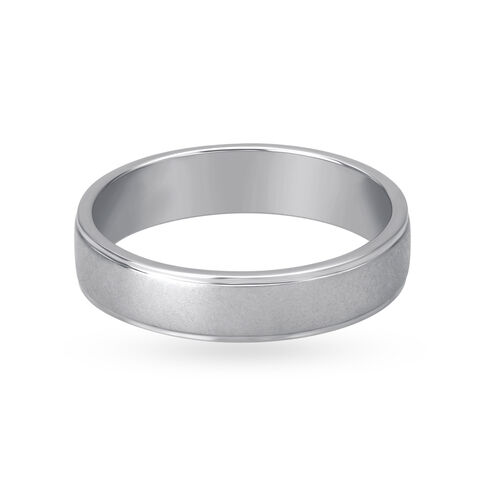 Sophisticated Textured Platinum Ring for Men