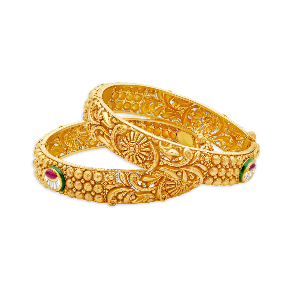 Tanishq antique gold bangles store