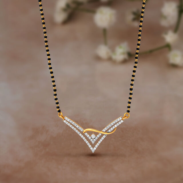 Charming Romantic Diamond Mangalsutra,,hi-res image number null