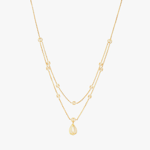 Droplet Muse Gold Necklace