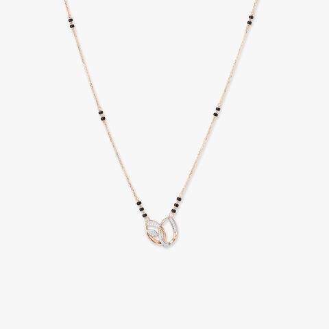 Entwined Oval Diamond Mangalsutra