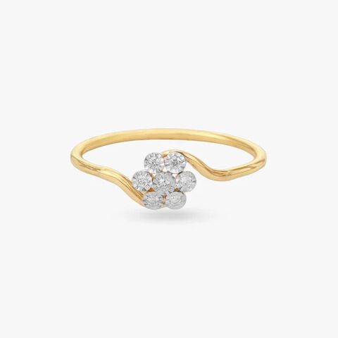 Wave Bloom Diamond Ring