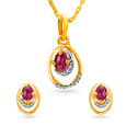 Mariella Diamond and Ruby Pendant Earrings Set,,hi-res image number null