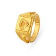 Triangular Rugged Gold Finger Ring For Men,,hi-res image number null