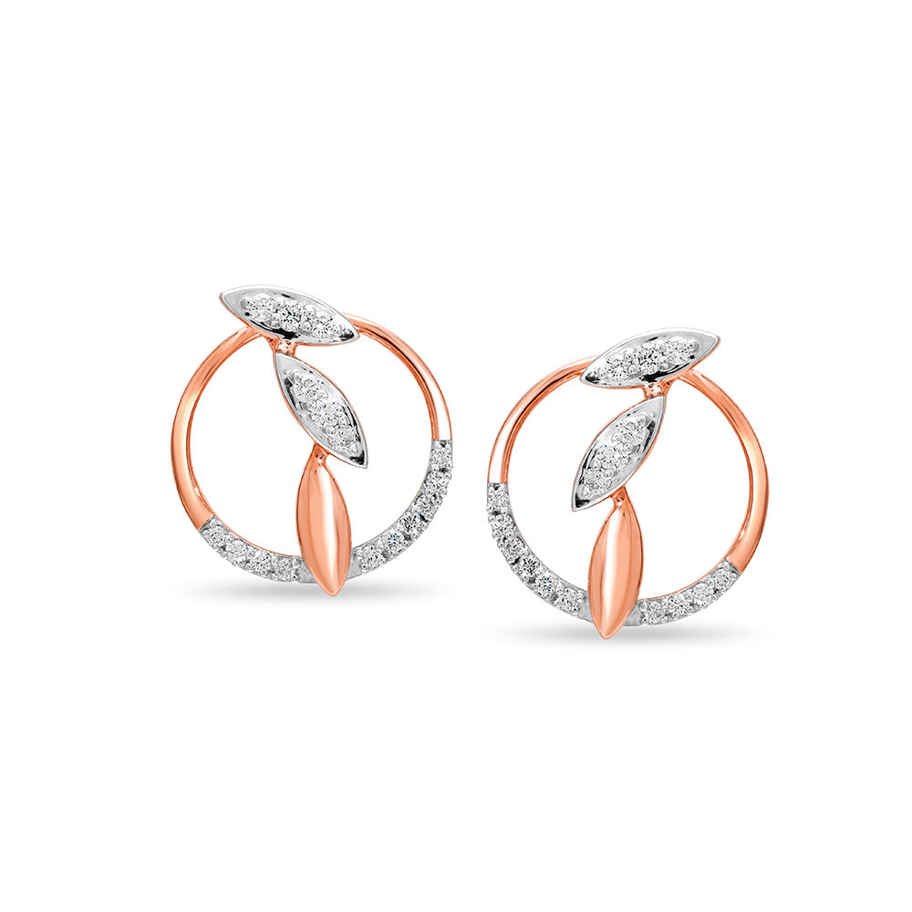 Round rose hotsell gold earrings