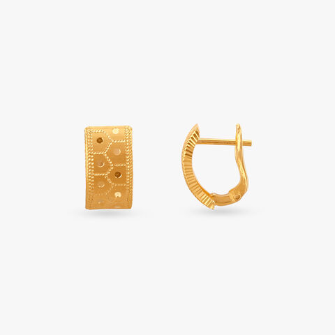 Retro Charm Gold Hoop Earrings