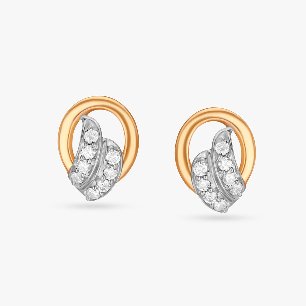 Stylish Traditional Diamond Stud Earrings