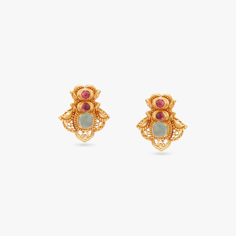 Orchard Bloom Gold Stud Earrings
