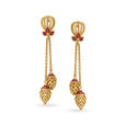 Enthralling Dangling Gold Drop Earrings,,hi-res image number null