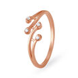 Gorgeous 18 Karat Rose Gold And Diamond Finger Ring,,hi-res image number null