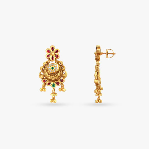 Timeless Blossom Gold Drop Earrings