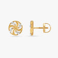 Sharp Spiral Stud Earrings,,hi-res image number null