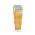 Eternity Line Diamonds and Gold Finger Ring for Men,,hi-res image number null