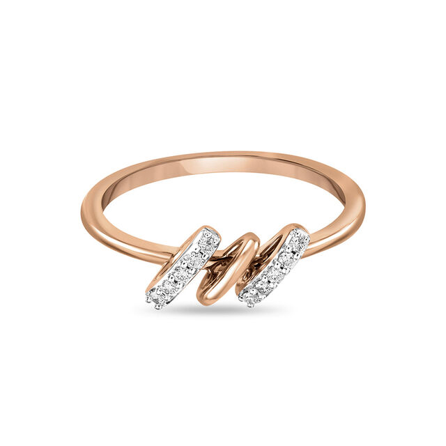 14 KT Rose Gold Stylish Ring,,hi-res image number null