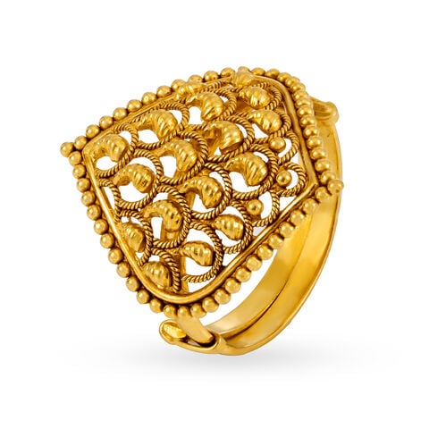 Imperial Leaf 22 Karat Gold Finger Ring alternate view 1