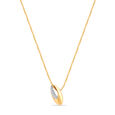 14 KT Yellow Gold Brilliant Oval Diamond Pendant with Chain,,hi-res image number null