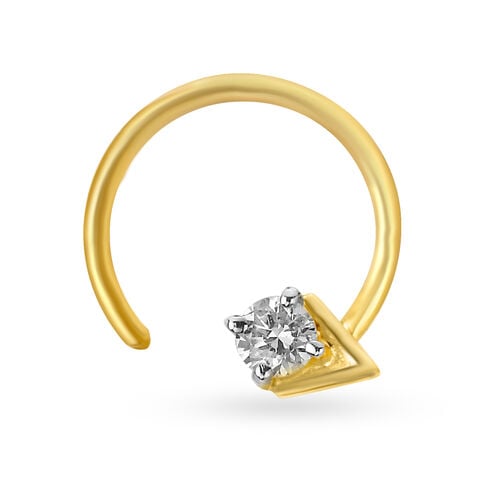 Petite Geometric Diamond Nose Pin