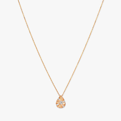 Sunflare Teardrop Diamond Pendant with Chain