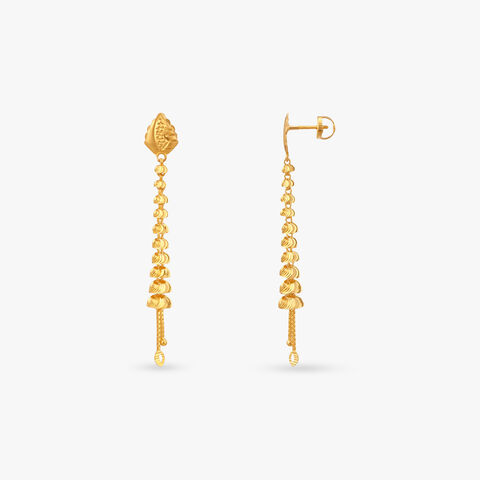 Luxe Cascade Gold Drop Earrings