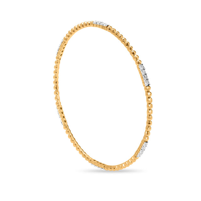 14 KT Yellow Gold Baguette Diamond Bangle,,hi-res image number null