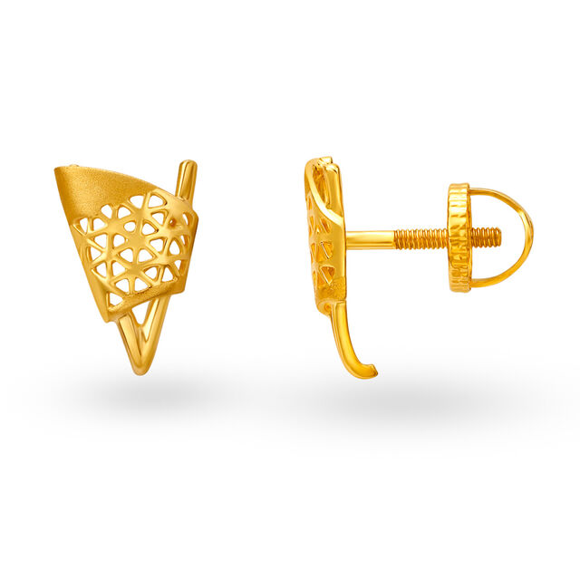 Contemporary Gold Pendant Earrings Set,,hi-res image number null