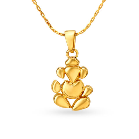 Classic Gold Pendant with Ganesha Design
