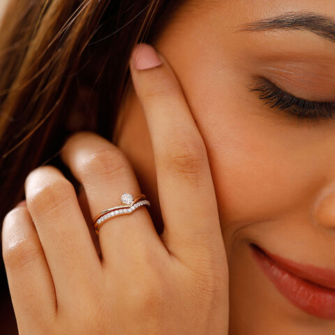 Serenity Stackable Multipurpose Solitaire Finger Ring