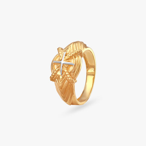 Winged Valor Gold Ring for Men