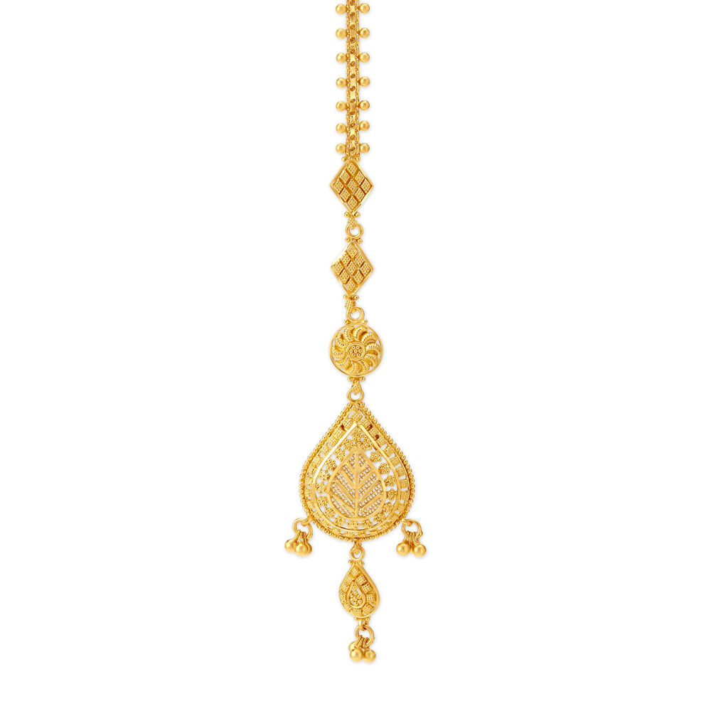 Gold maang clearance tikka grt