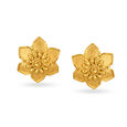 Charming 22 Karat Yellow Gold Floral Studs,,hi-res image number null