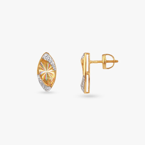 Sunlit Mirage Diamond Stud Earrings