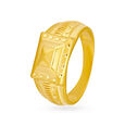 Spellbinding 22 Karat Yellow Gold Accentuated Geometric Finger Ring,,hi-res image number null