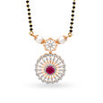 Diamond Encrusted Floral Gold Traditional Mangalsutra,,hi-res image number null