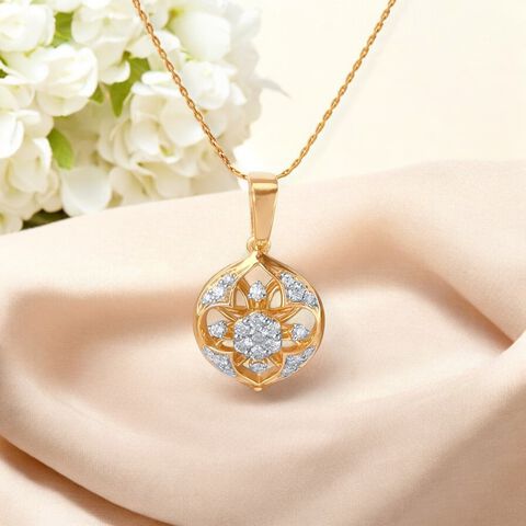 Floral Crown Diamond Pendant