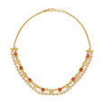 Vibrant Necklace with Un-cut Diamonds and Tourmalines,,hi-res image number null