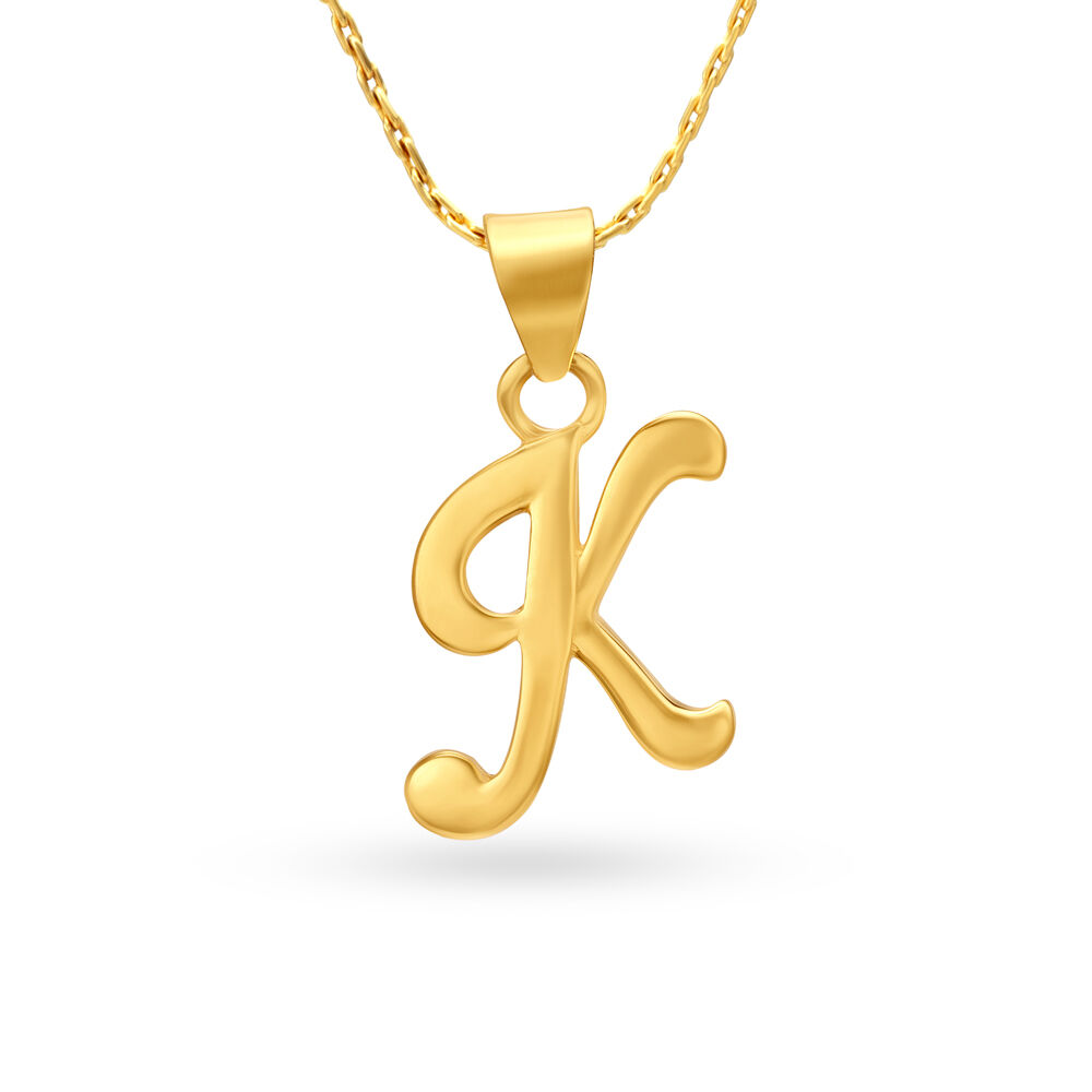 Alphabet pendant sales gold tanishq