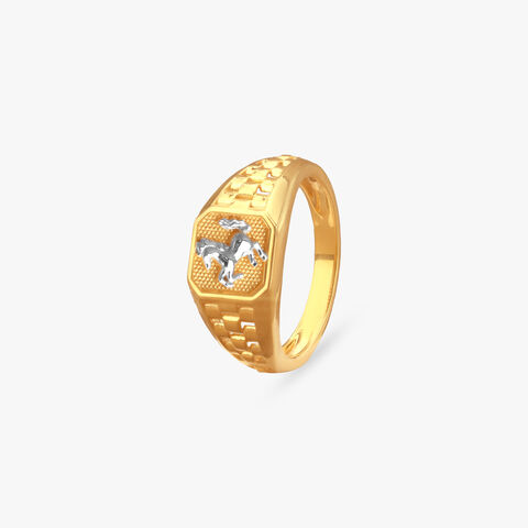 Spirit Stallion Gold Ring for Men