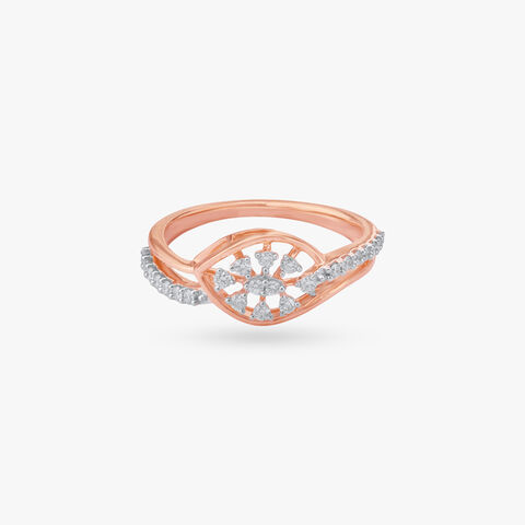 Twisted Floral Diamond Ring