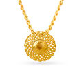 Divine Matte 22 Karat Gold Islamic Pendant,,hi-res image number null