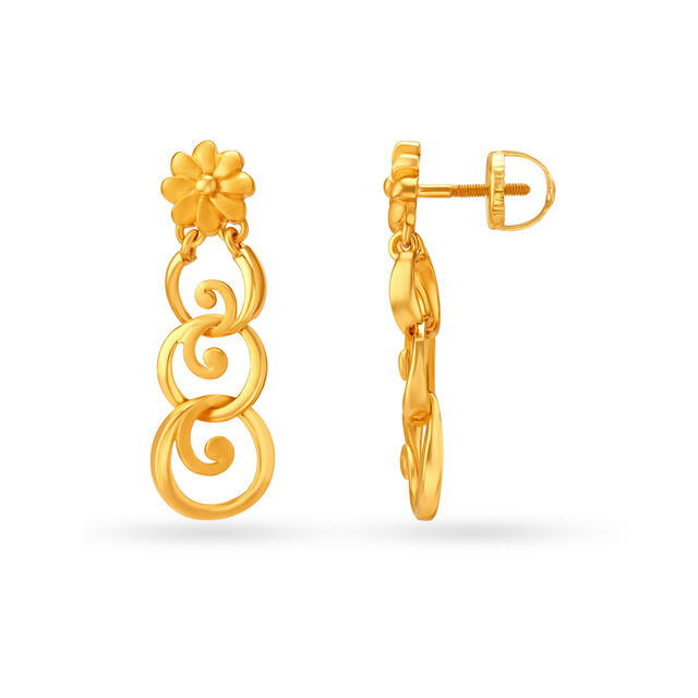 Statement Gold Drop Earrings,,hi-res image number null